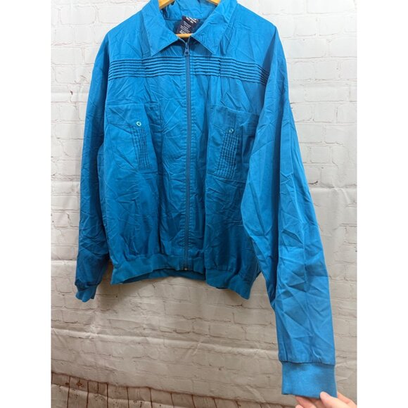 John Blair Jacket Mens Size XLG Teal Blue 80’s Grandpacore - Picture 3 of 8